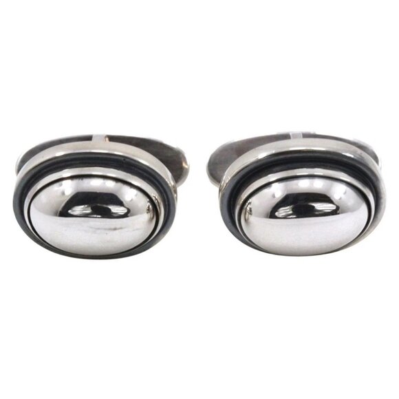 Georg Jensen round cuffs ＃44B Silver925 mens - Picture 1 of 7